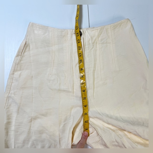 Topshop Ecru Stitch Wide Leg Pants - 8 - Picture 10 of 11